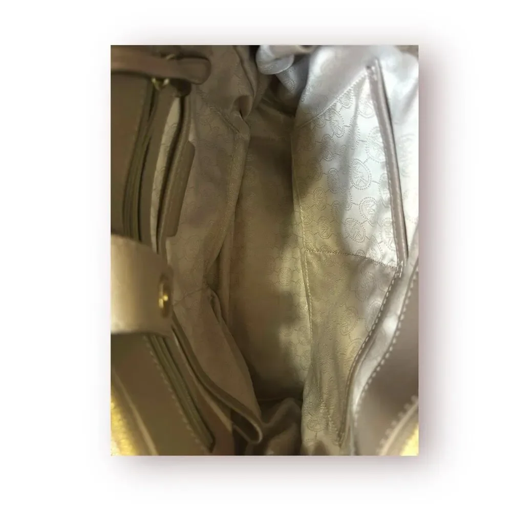 Michael Kors Sutton Saffiano Nude‎ Taupe Satchel Bag - Picture 7 of 10